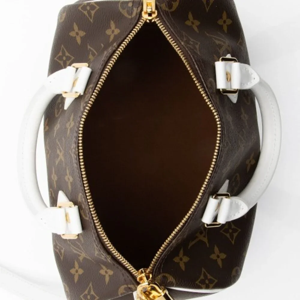 Louis Vuitton Brown and White Satchel - Picture 9 of 15